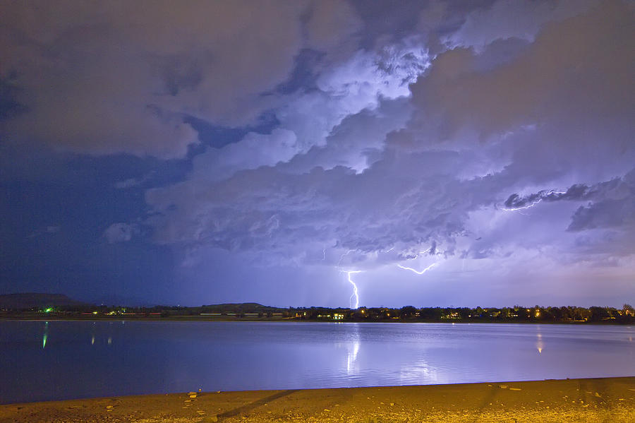 Lake View Lightning Thunderstorm Photograph by James BO Insogna