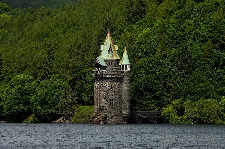 Lake Vyrnwy Straining tower Photograph by Stephen Taylor