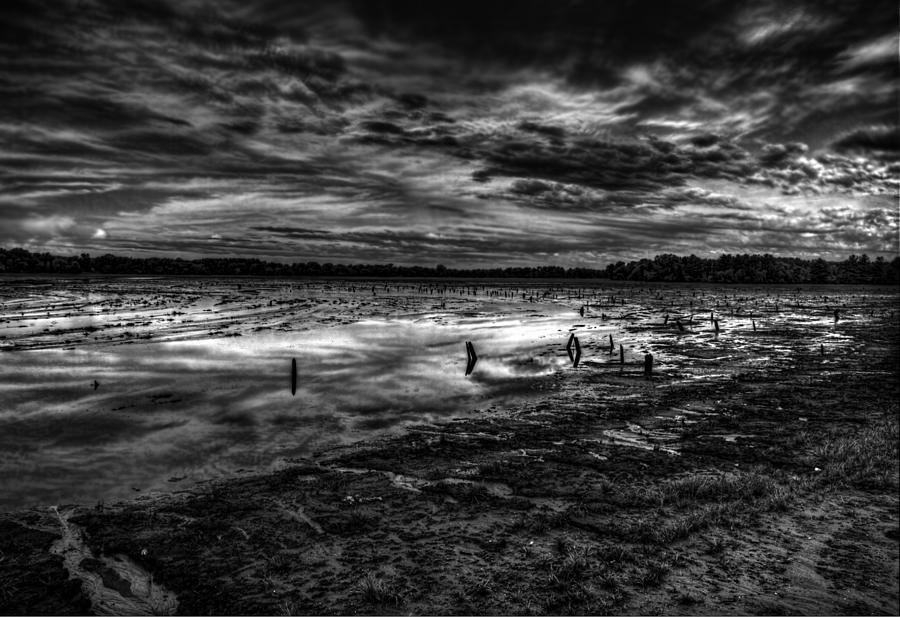 Lake Weyauwega Black and White 1 Photograph by Thomas Young