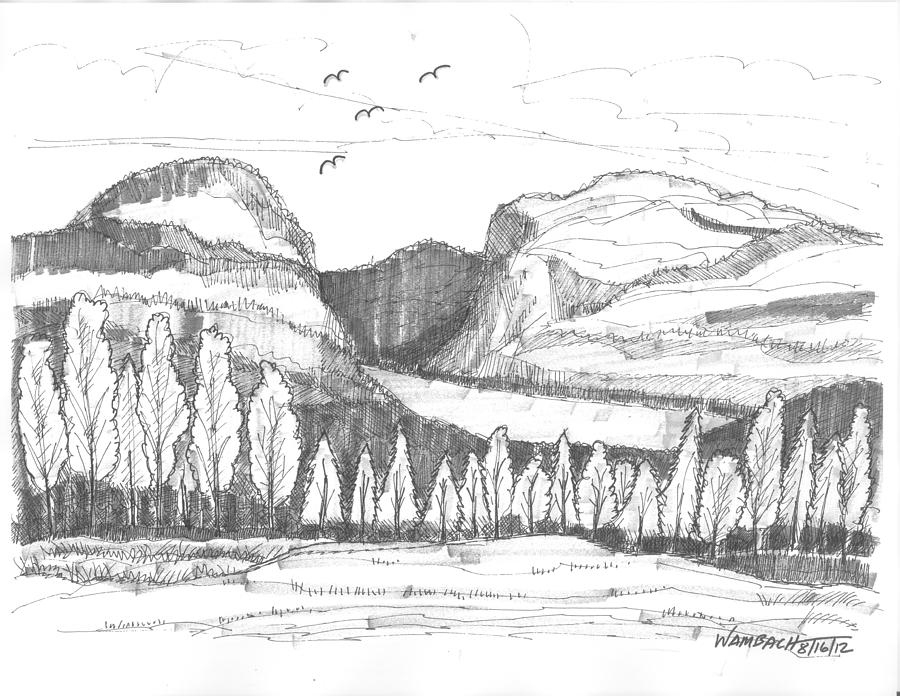 Lake Willoughby Vermont Drawing by Richard Wambach