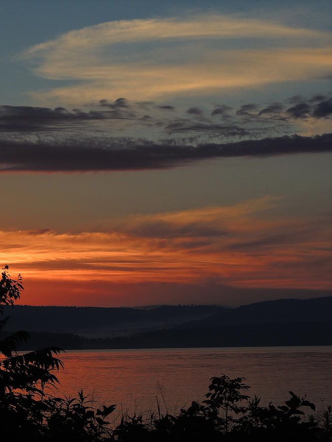 Sunset Photograph - Lake Winnisquam by Mim White