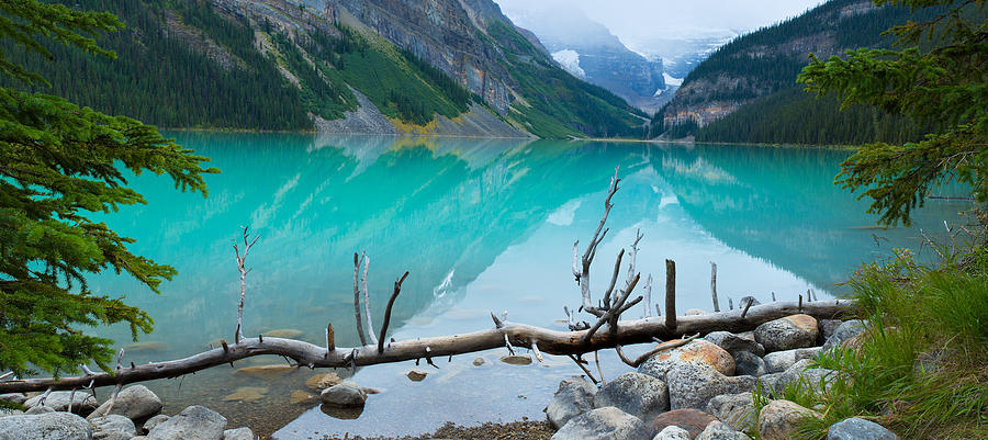 Banff National Park Photograph - Lake With Canadian Rockies by Panoramic Images
