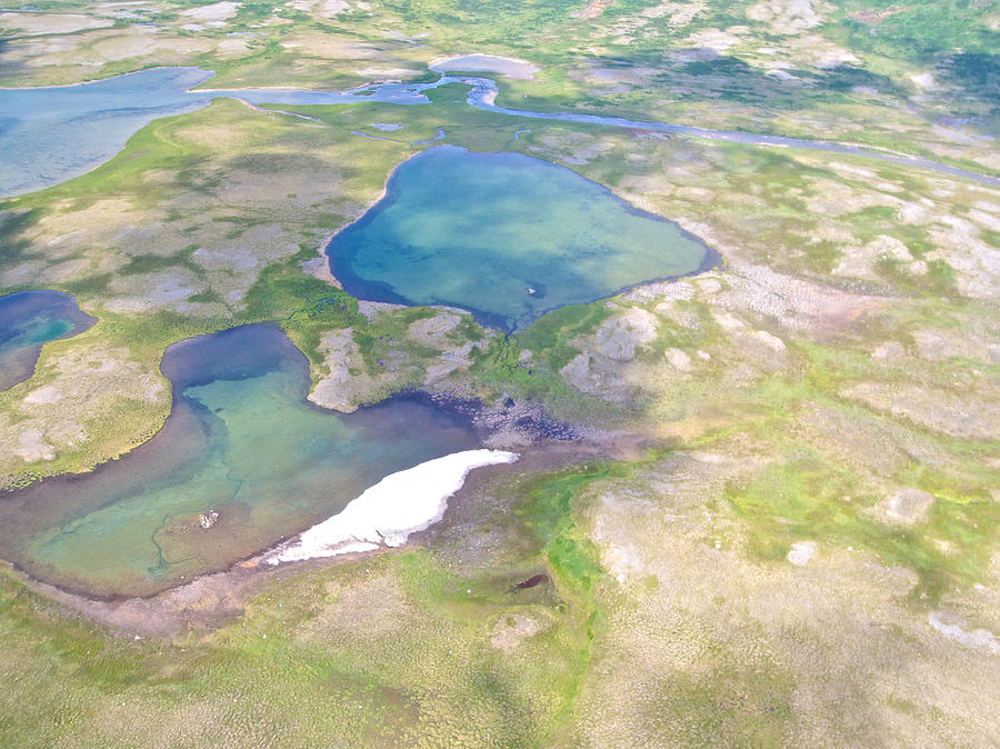 Mountain Photograph - Lakes from the Seaplane in Katmai National Preserve-Alaska by Ruth Hager