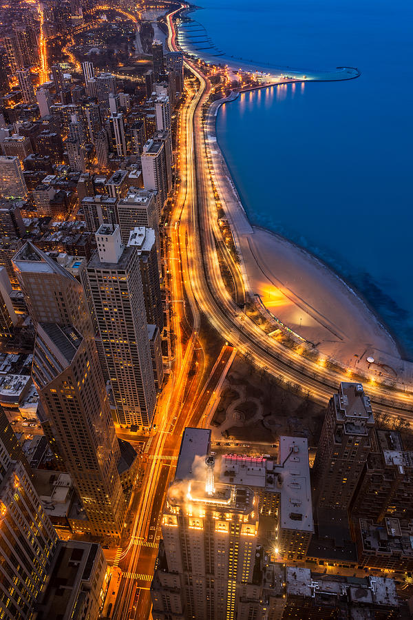 Chicago Photograph - Lakeshore Drive Aloft by Steve Gadomski