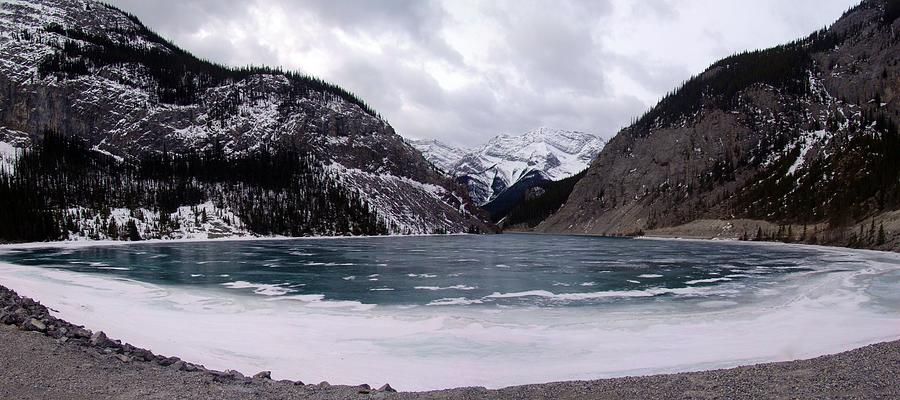 Mountain Lakeside Freeze - Canmore, Alberta Photograph