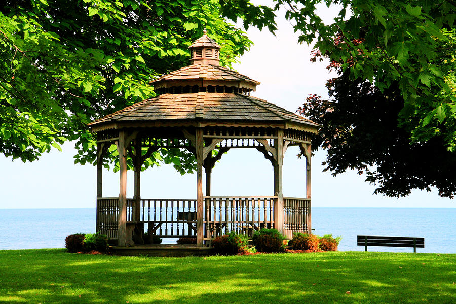 Lakeside Gazebo Photograph by Heather Allen