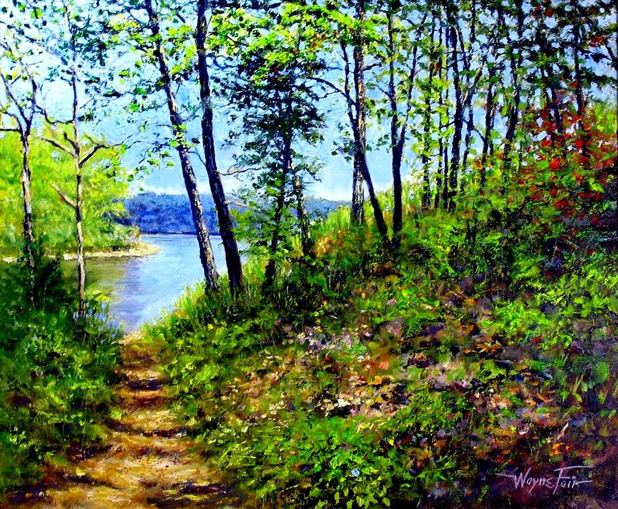 Landscape Painting - Lakeside Path by Wayne Fair