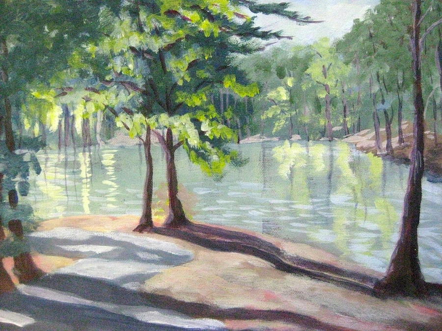 Lakeside Trail Painting by Gretchen Allen