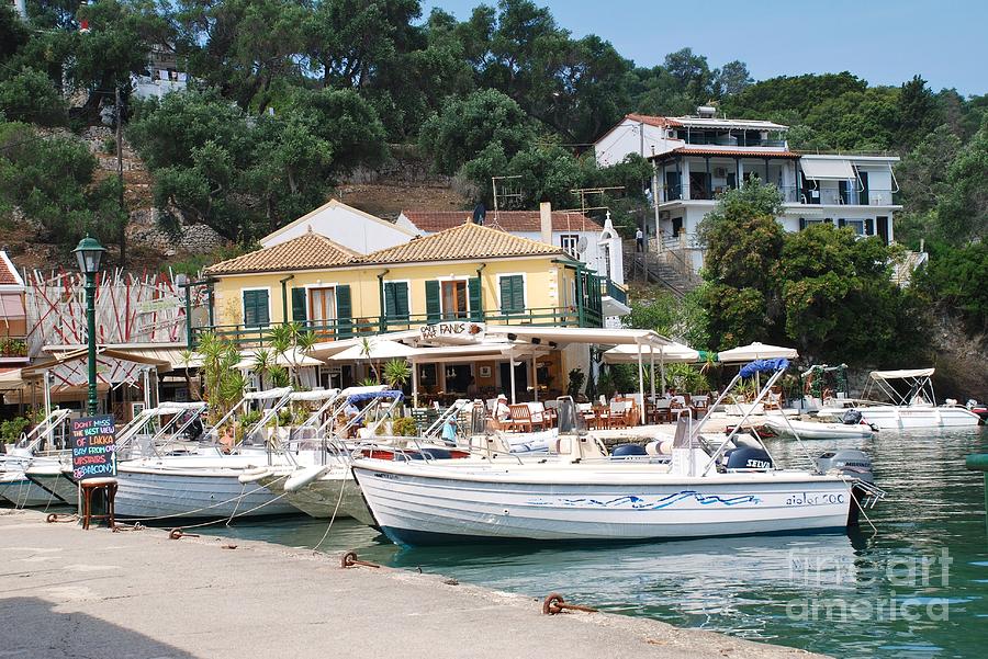 Lakka harbour on Paxos Photograph by David Fowler