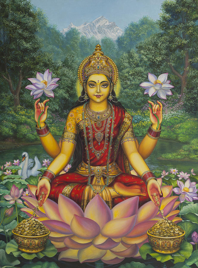 Lakshmi Painting by Vrindavan Das