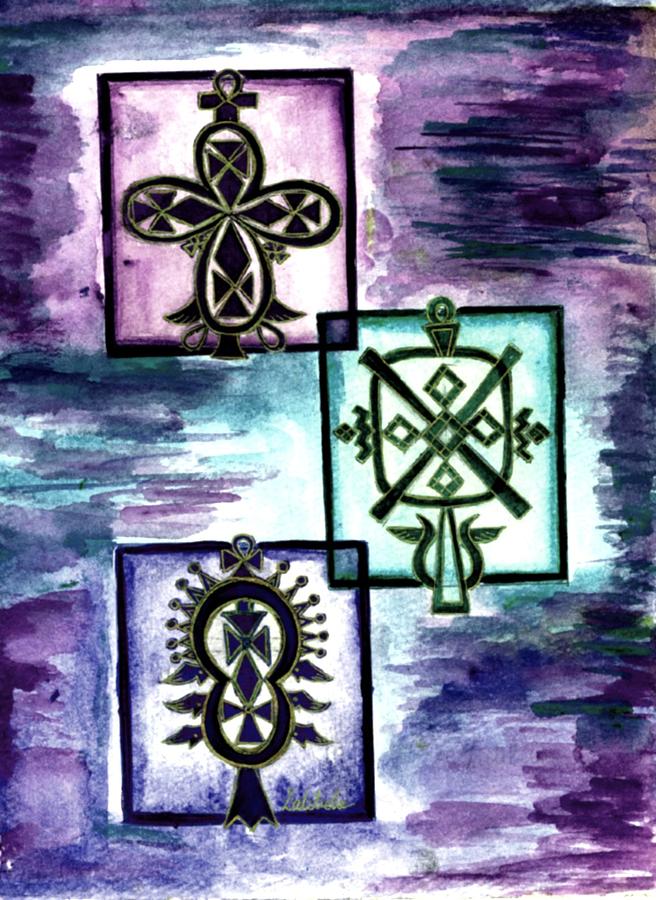 Lalibela Crosses Painting by Elizabeth Dalley