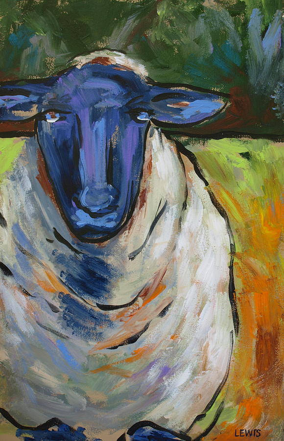 Lamb Painting by Ellen Lewis
