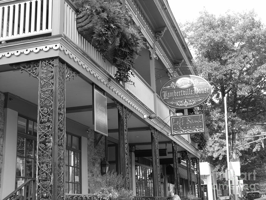 Lambertville House - Black and White Photograph by Jacqueline M Lewis