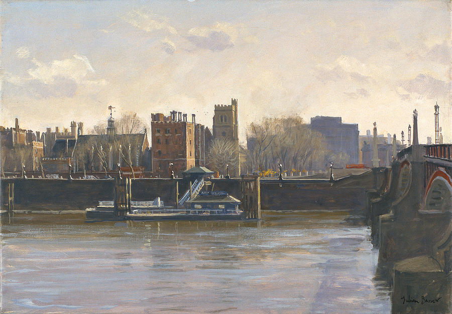 Lambeth Palace Oil On Canvas Photograph by Julian Barrow