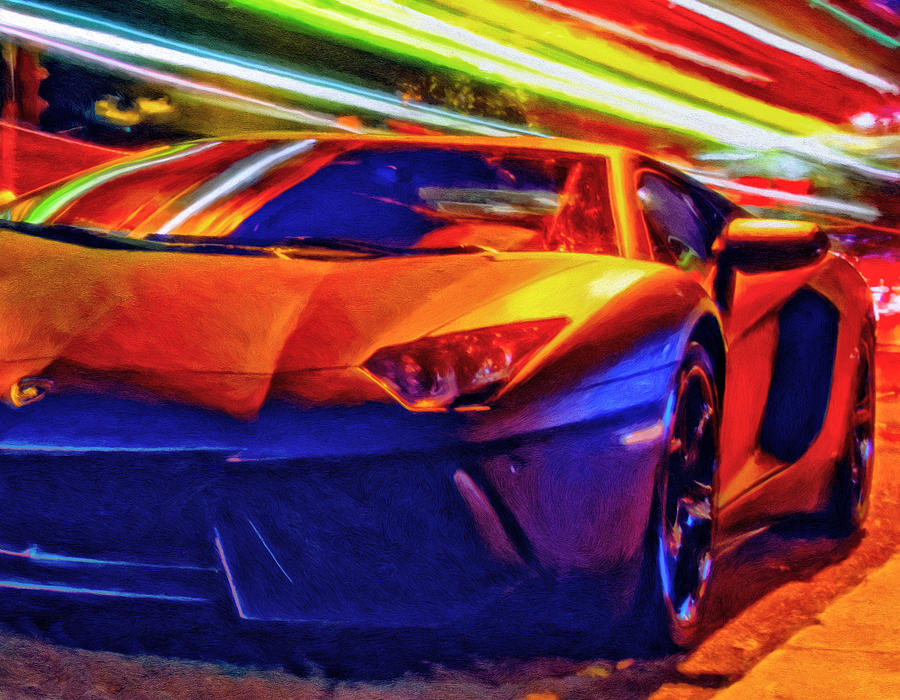 Lamborghini Aventador Painting by Michael Pickett