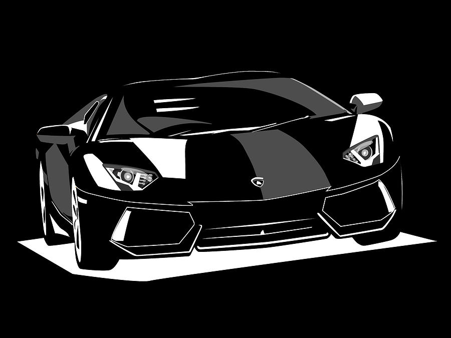 Lamborghini Aventador Digital Art by Michael Tompsett