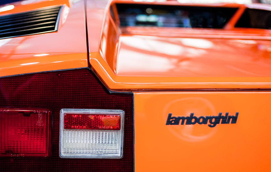 Lamborghini Countach Taillight Emblem Photograph by Jill Reger