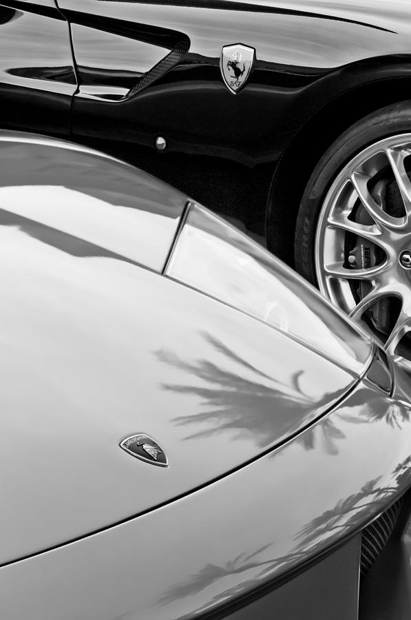 Lamborghini - Ferraris Emblems Photograph by Jill Reger