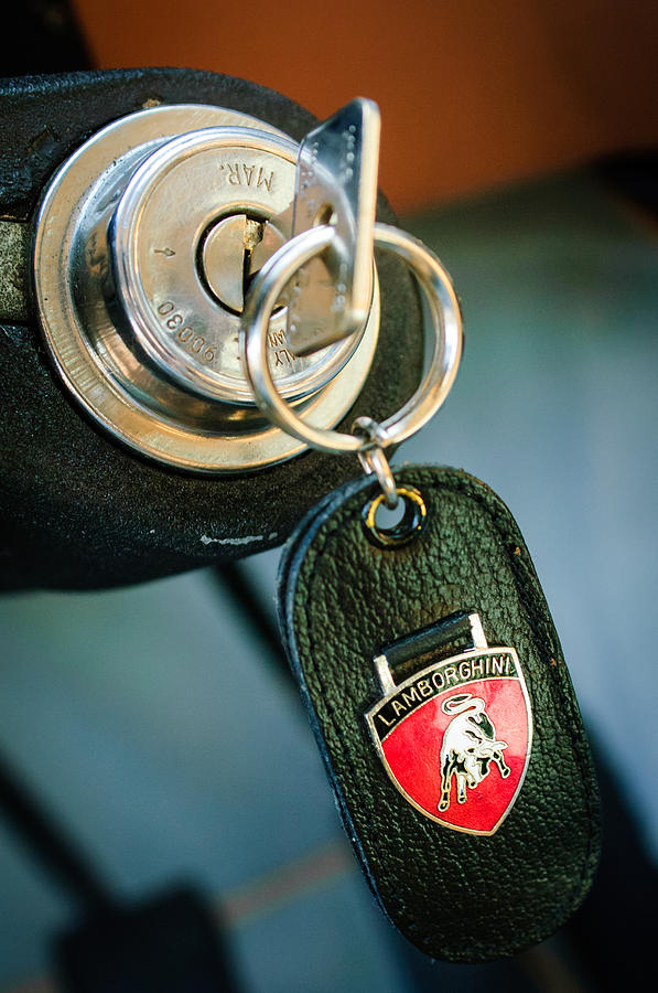 Lamborghini Key Ring Emblem Photograph by Jill Reger