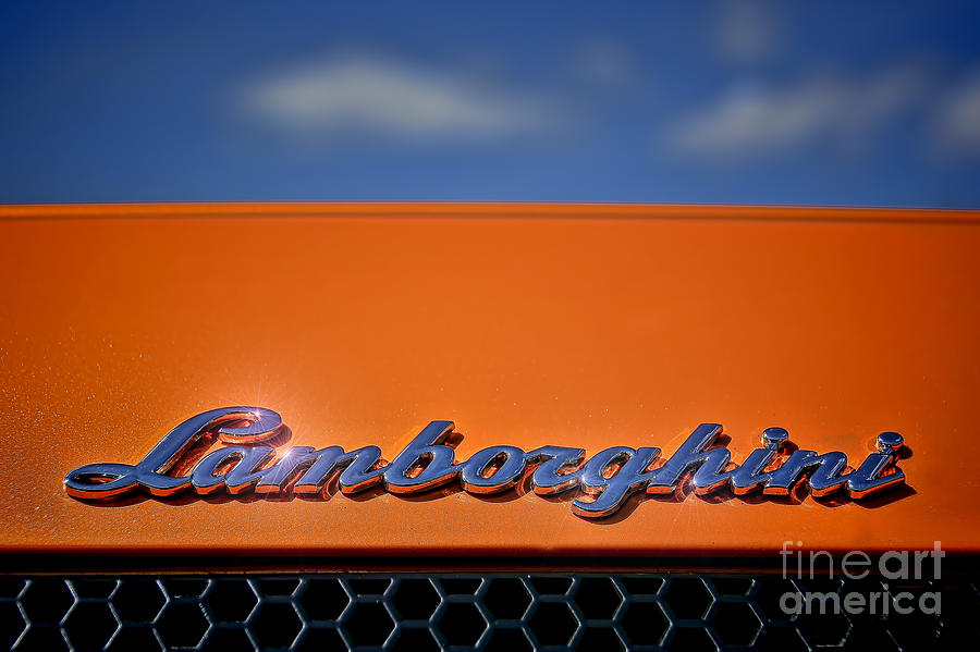 Lamborghini Letter Emblem Photograph by Ken Johnson