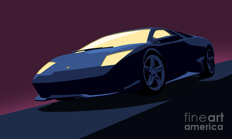Lamborghini Murcielago - Pop Art Digital Art