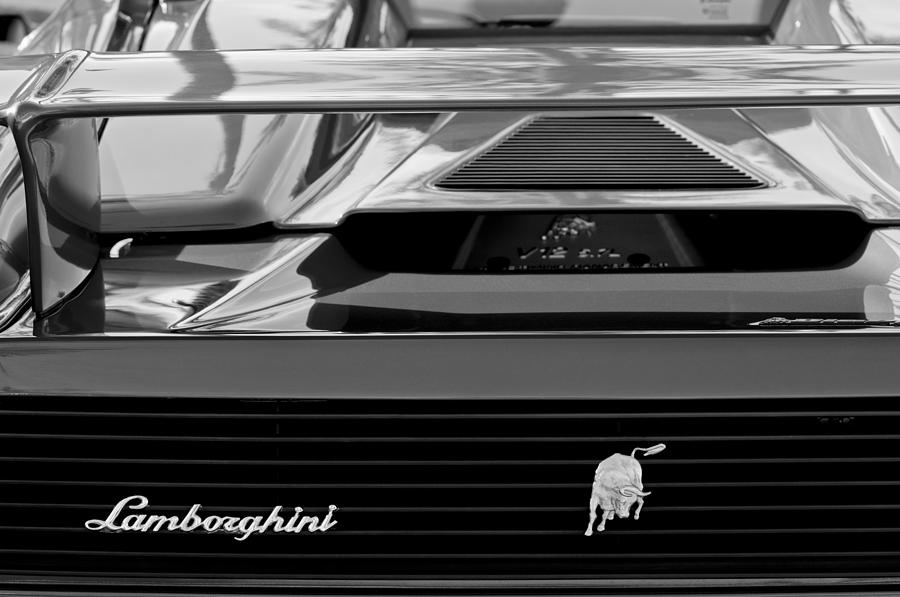 Lamborghini Rear View Emblem Photograph by Jill Reger