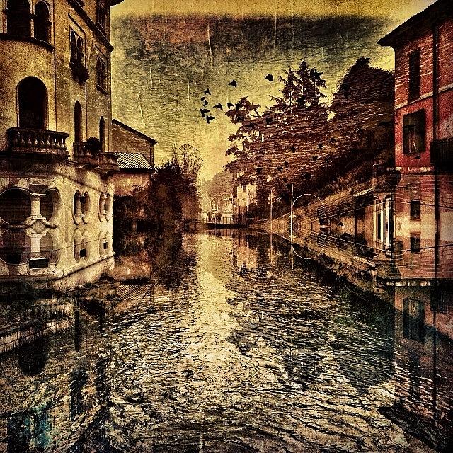 Landscape Photograph - Lambro River #iphone #instagram by Roberto Pagani