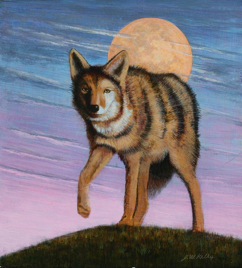 Lame Coyote Painting by J W Kelly Lame Coyote Painting by J W Kelly