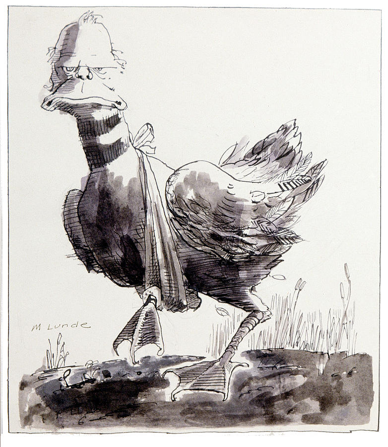 Lame Duck Drawing by Mark Lunde