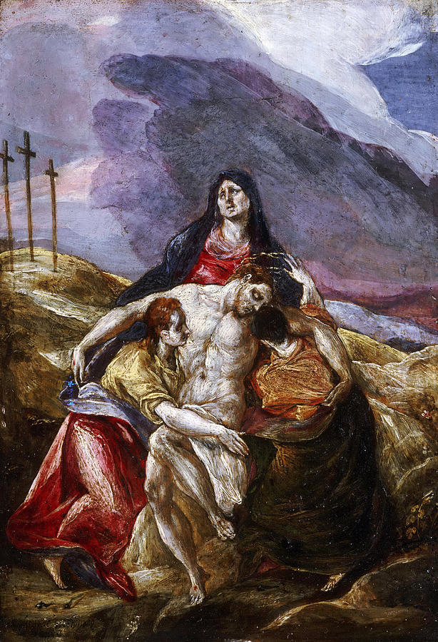 Lamentation Painting by El Greco