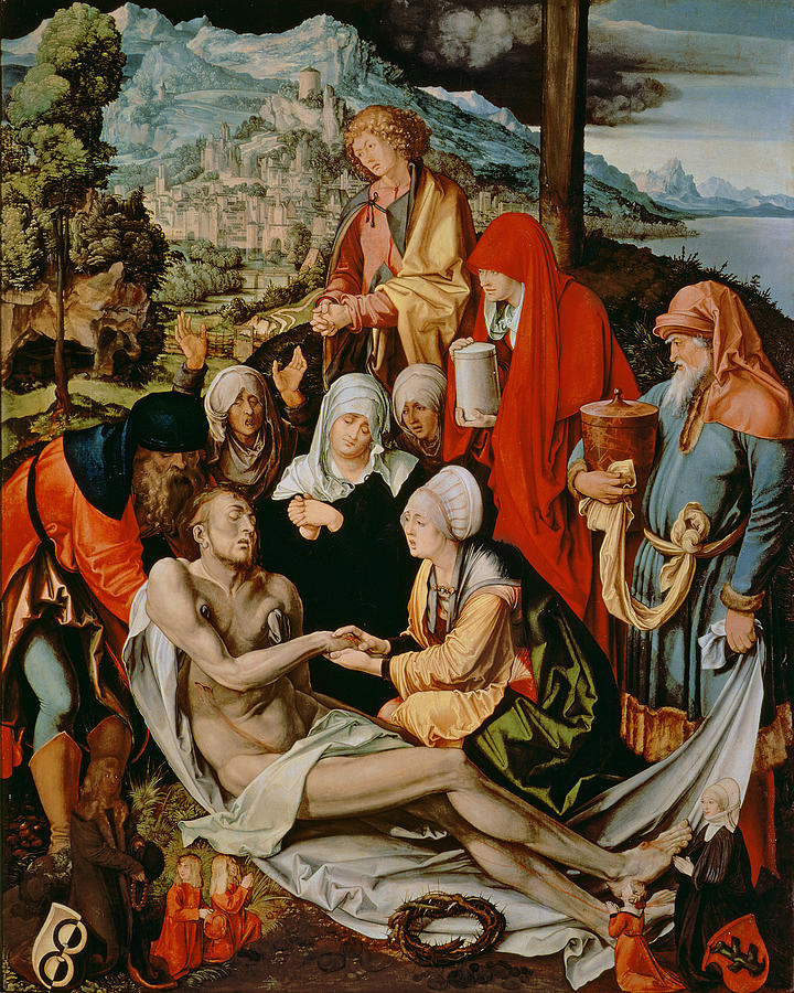 Jesus Christ Painting - Lamentation For Christ by Albrecht Durer