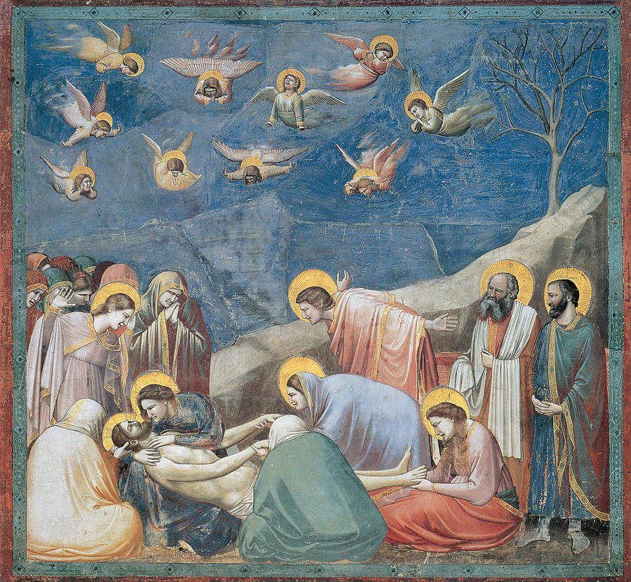 Jesus Christ Painting - Lamentation by Giotto
