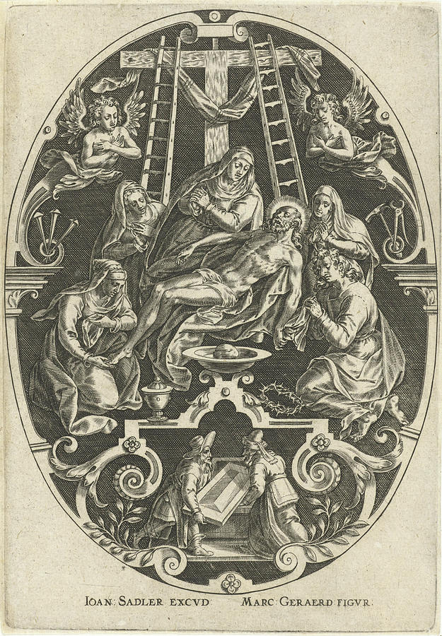 Lamentation Of Christ, Johann Sadeler Drawing by Johann Sadeler I ...