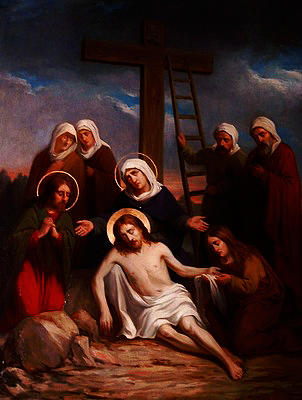 Lamentation of Christ paint by the Belgian artist Leo Steel Painting by ...