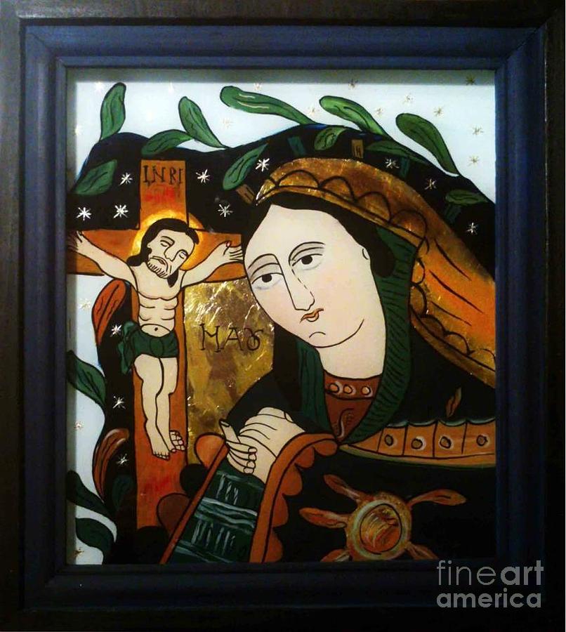 Icon Painting - Lamentation of St. Mary by Ionela Marin