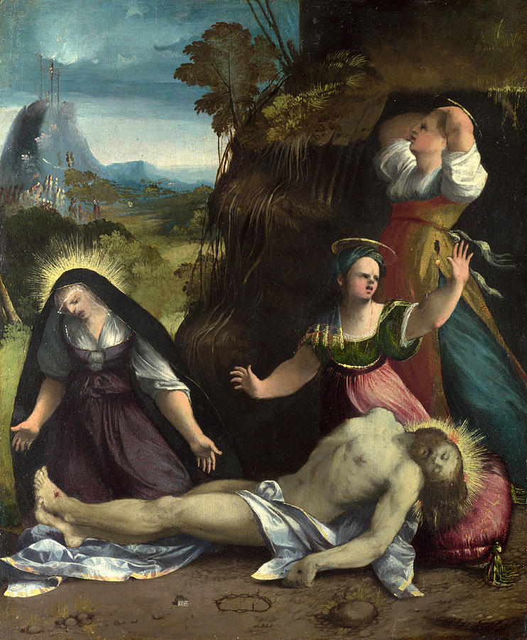 Lamentation over the Body of Christ Painting by Dosso Dossi