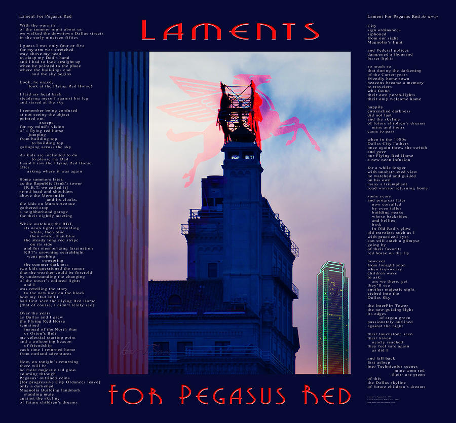 Laments For Pegasus Red Photograph by Robert J Sadler