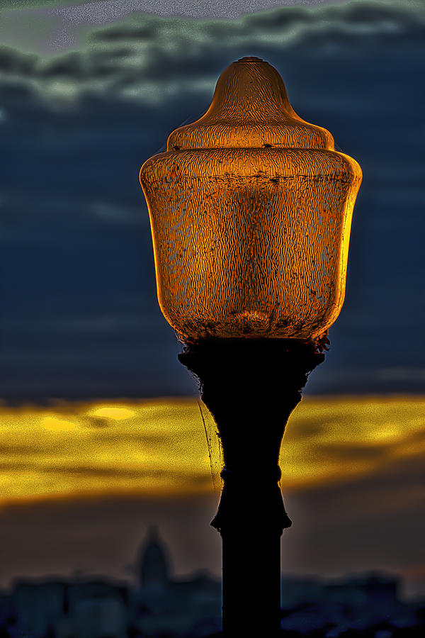 Lamp and Capitol - Madison - Wisconisn Photograph by Steven Ralser