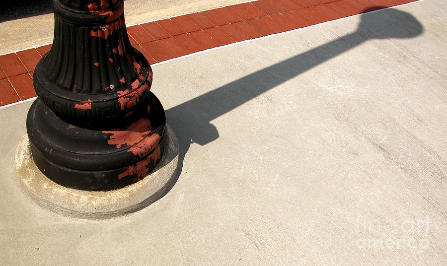 Lamp Post Shadow Photograph by Tom Brickhouse