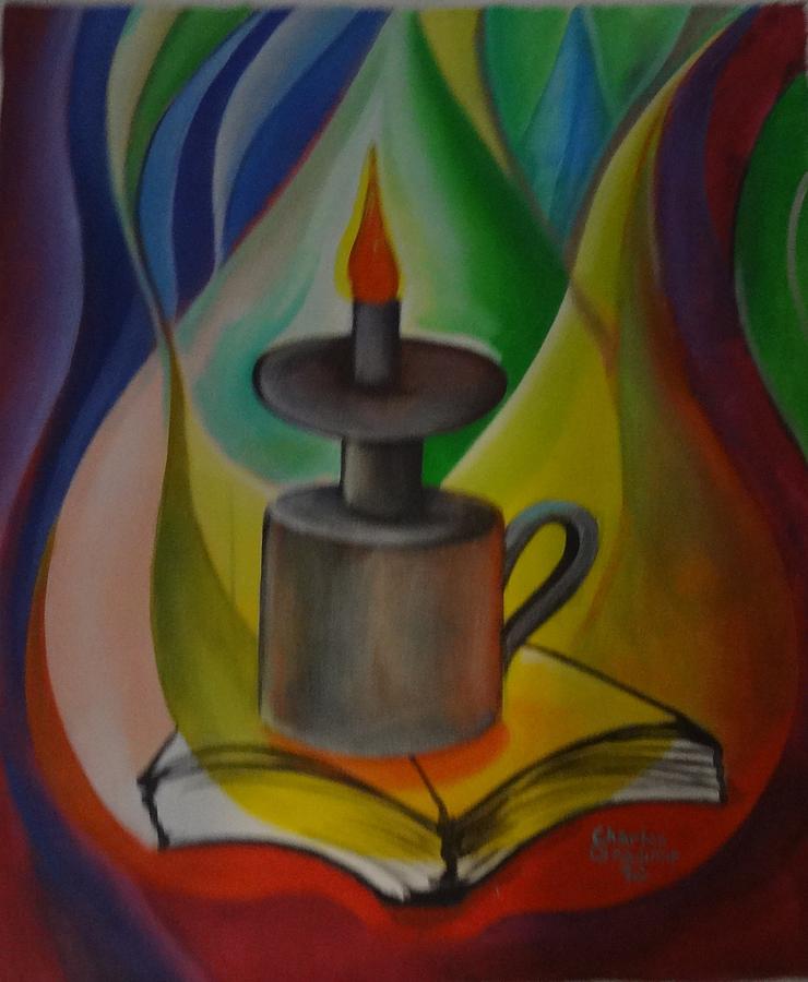 Lamp Painting - Lampe De Justice by Gradimir Charles Lamp Painting - Lampe De Justice by Gradimir Charles