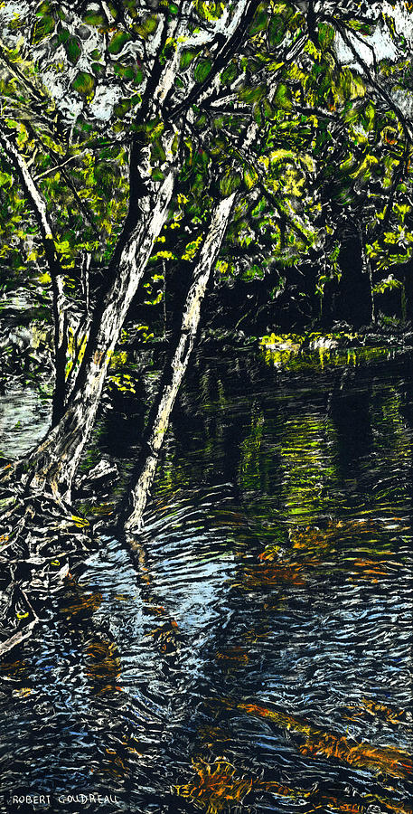Lamprey Reflections Painting by Robert Goudreau