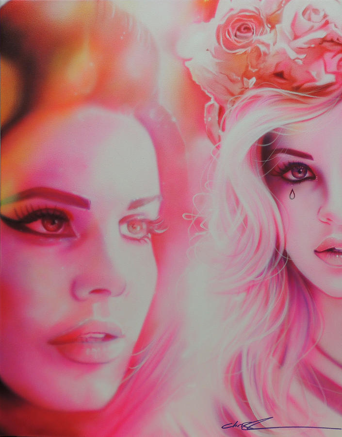 Flower Painting - Lana Del Rey by Christian Chapman Art