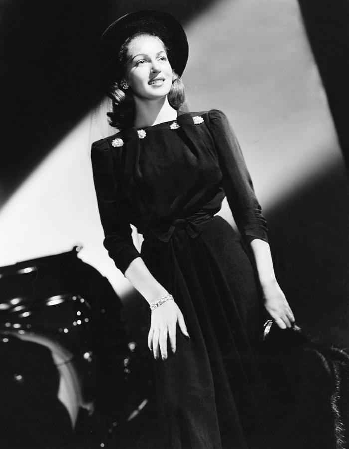 Lana Turner In Black Ensemble Featuring by Everett