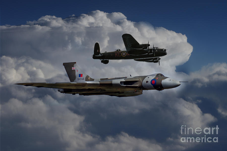 Lancaster and Vulcan  Digital Art by Airpower Art