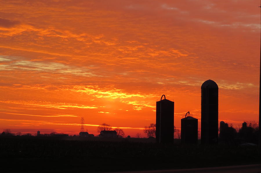 Lancaster County Sunset Photograph by Jeanette Oberholtzer