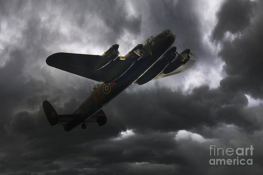 Lancaster Bomber Digital Art - Lancaster - Dark Skies by Airpower Art