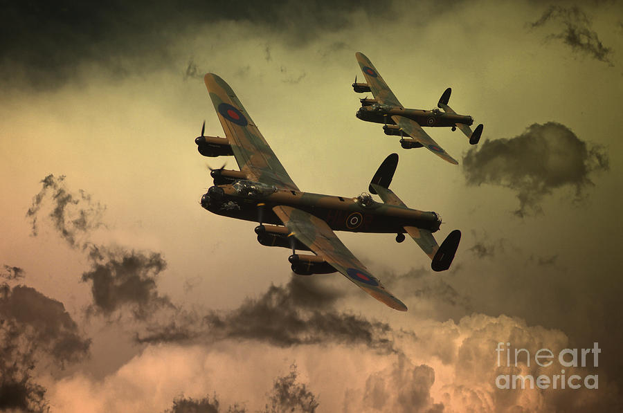 Sunset Digital Art - Lancaster Fire In The Sky by Airpower Art