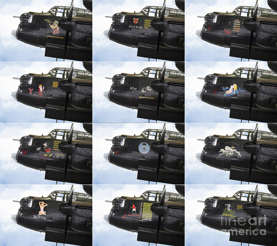 Avro Digital Art - Lancaster Nose Art  by Airpower Art