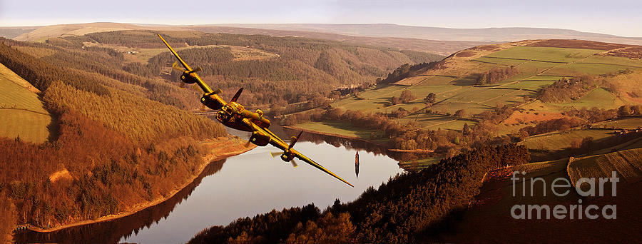 The Dambusters Photograph - Lancaster Over Derwent by Nigel Hatton The Dambusters Photograph - Lancaster Over Derwent by Nigel Hatton