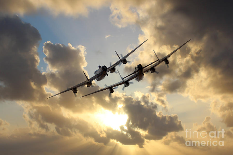 Sunset Digital Art - Lancaster Play time  by Airpower Art